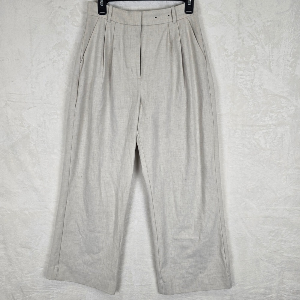 Abercrombie & Fitch Light Beige Wide-Leg Trousers